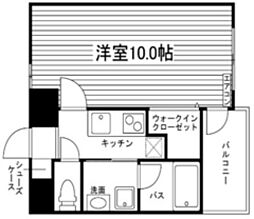 Casa Felice 3階1Kの間取り