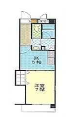 グローバルハウス99 3階1DKの間取り