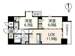 間取図画像 2LDK