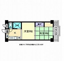 レジデンス春日町 2Kの間取図画像