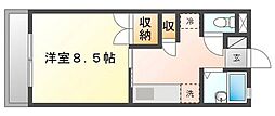 Fマンション 1Kの間取図画像