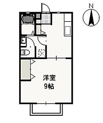 サン・エスポアール 1Kの間取図画像