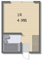メゾン津島 ワンルームの間取図画像