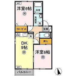 セジュールステイ 2DKの間取図画像