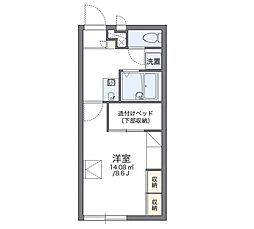 レオパレス総社南ソレイユ 1Kの間取図画像