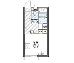 レオパレス西大寺南 1Kの間取図画像