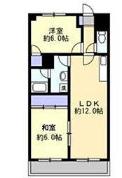 グランデュール東古松 2LDKの間取図画像