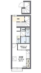レオパレス藤花 1Kの間取図画像