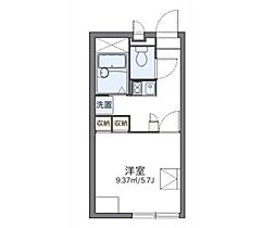 レオパレス祇園 1Kの間取図画像