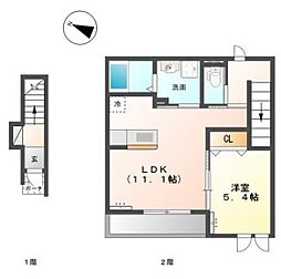 ロートス 1LDKの間取図画像