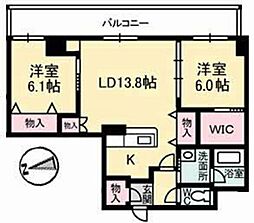 ボナール古京 2LDKの間取図画像