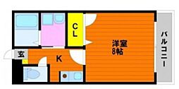 サンハイム津島西 1Kの間取図画像