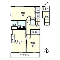 ファーストコートB 2LDKの間取図画像