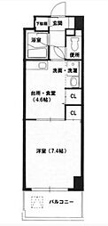 パルロイヤル東古松 1DKの間取図画像