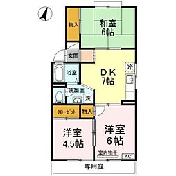 すみれハイツC 3DKの間取図画像