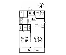 スマート1 1LDKの間取図画像