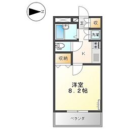 アプローズ 1Kの間取図画像