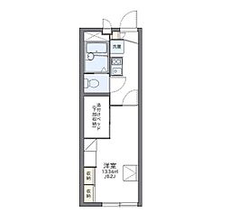 レオパレス福浜A 1Kの間取図画像