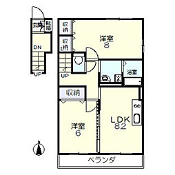 ファーストコートA 2LDKの間取図画像