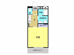 グランスイート 1Kの間取図画像
