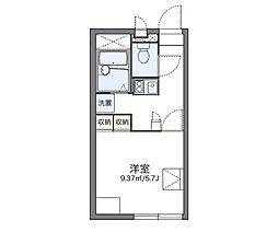 レオパレストーイ 1Kの間取図画像