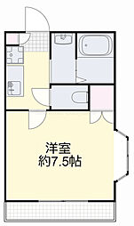 シャトールネッサンス津高 1Kの間取図画像
