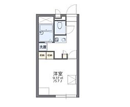 レオパレスSKY 1Kの間取図画像