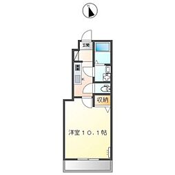 ヴィラハルモニア 1Kの間取図画像