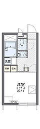 レオパレスマユリカ5 1Kの間取図画像
