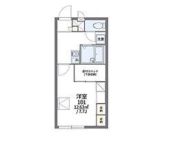 レオパレスシルフィー 1Kの間取図画像