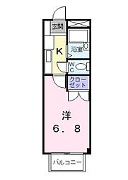 ニューシティサルビア 1Kの間取図画像