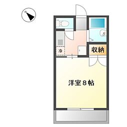 セントフォレスト下中野A 1Kの間取図画像