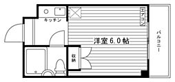 コーポセンチュリー ワンルームの間取図画像