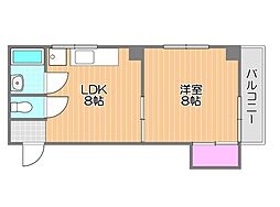 グランメリー東山 1LDKの間取図画像