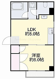 メーゾンS 1LDKの間取図画像