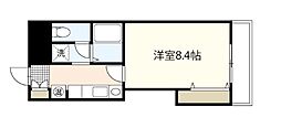 アンブシュール京橋 1Kの間取図画像