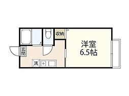 ピュア・ジュエル 1Kの間取図画像