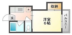 コーポもりや 1Kの間取図画像