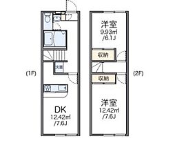 レオパレス藤崎 2DKの間取図画像