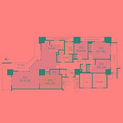 清水谷ハウス 4LDKの間取図画像
