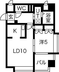 Eglantyne(エグランティーヌ) 6階1LDKの間取り