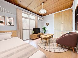 第三コーポ美徳 2階1Kのリビング/ダイニング