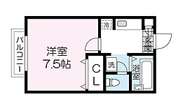 マシャーンブル宙 1Kの間取図画像