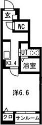 コハル・ファミリアII 1Kの間取図画像