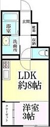 アパート 1LDKの間取図画像