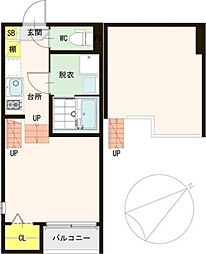 ヴィレッタ3110 1Kの間取図画像