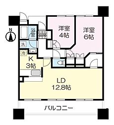 ナイスシティアリーナ北仙台 2LDKの間取図画像
