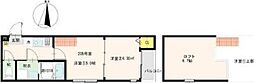 仙台市青葉区台原3丁目アパート 2Kの間取図画像