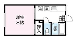 メゾンヒロセ 1階1Kの間取り