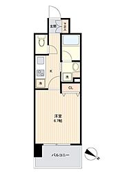 LiveCasa仙台長町 4階1Kの間取り